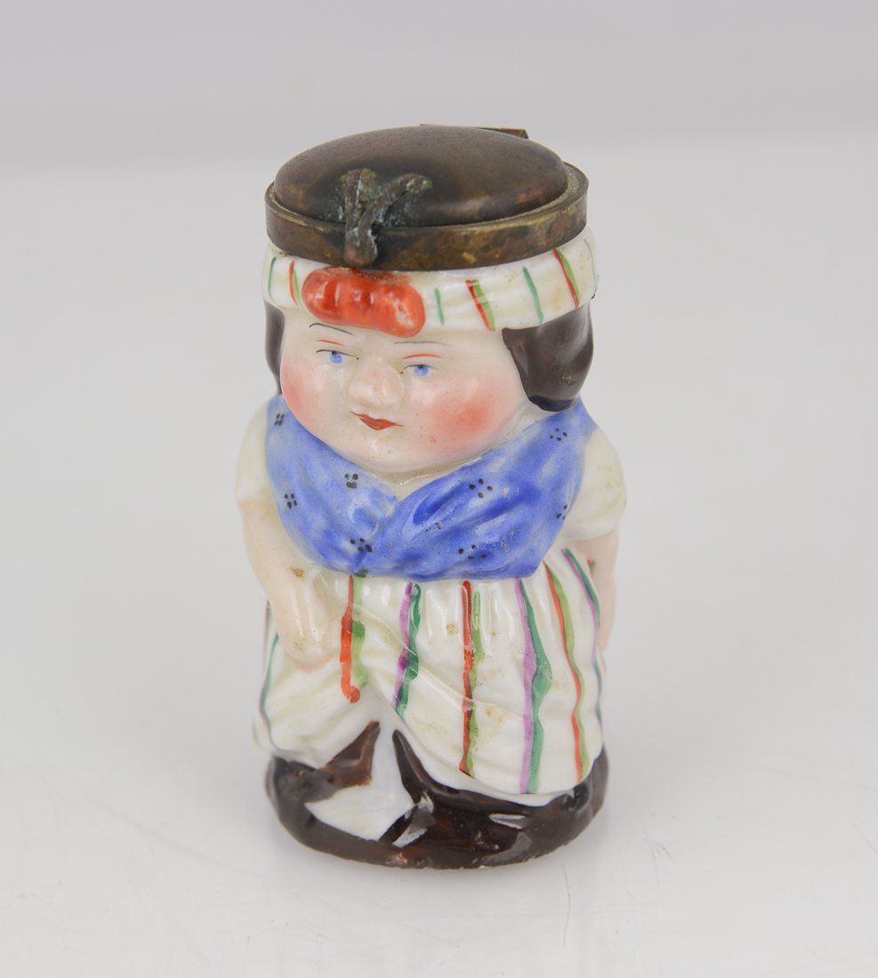 Ceramic Pocket Match Safe | Vesta Case circa 1880 (1 of 6)