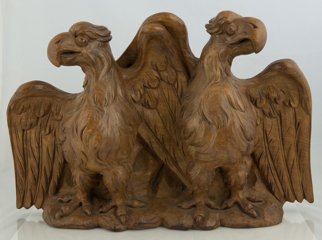 Austrian Double Eagle c. 1900 Wooden Sculpture (1 of 7)