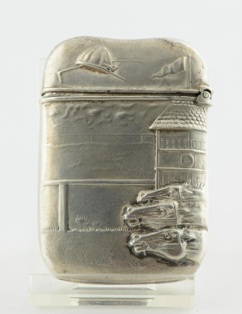 Sterling Silver Match Safe / Vesta Case, Equestrian (1 of 4)