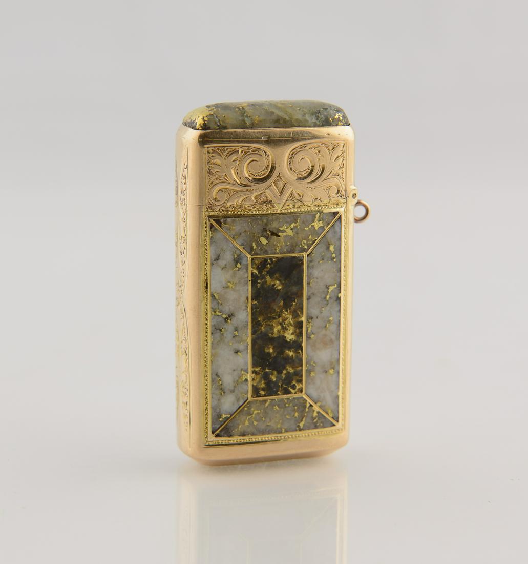 Gold and Quartz Match Safe / Vesta Case (1 of 5)