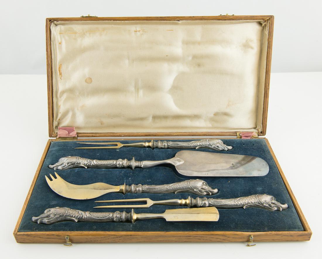 Imperial Russian Silver Serving Set, Original Box (1 of 4)