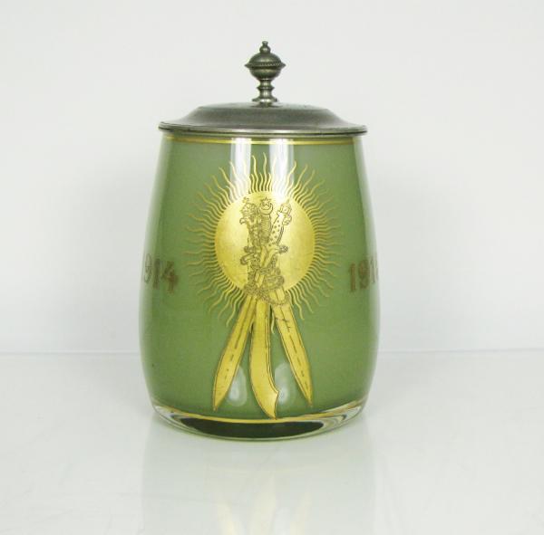 1914/1915 World War One Glass Painted Stein (1 of 7)