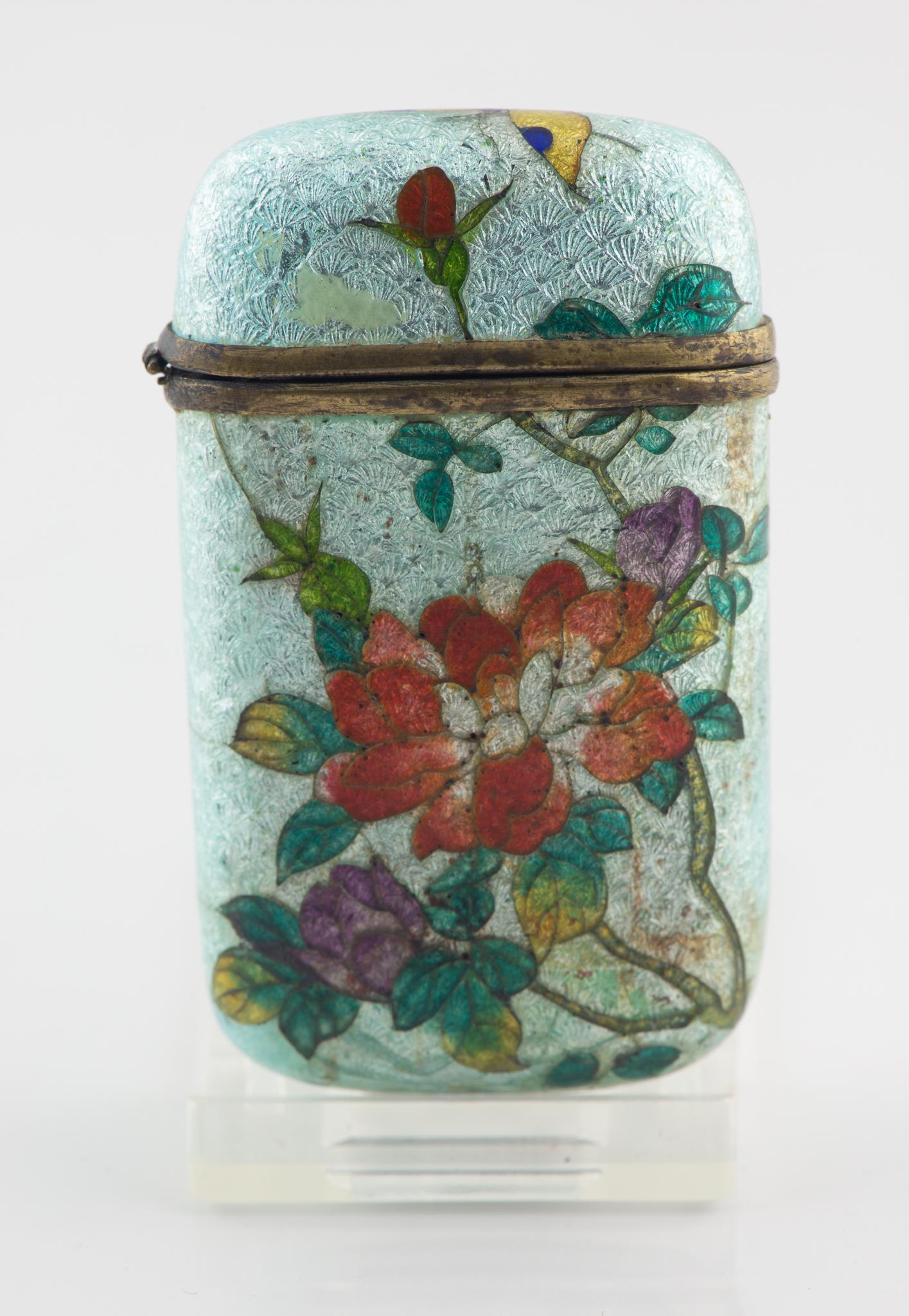 Japanese cloisonne Meiji CA 1890 Match Safe / Vesta Case (1 of 6)