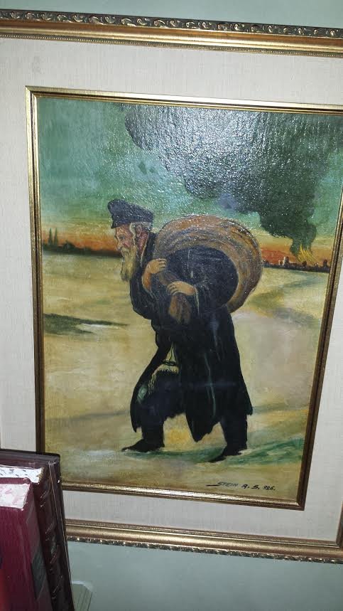 antique painting on board - The Wandering Jew (1926) (1 of 3)