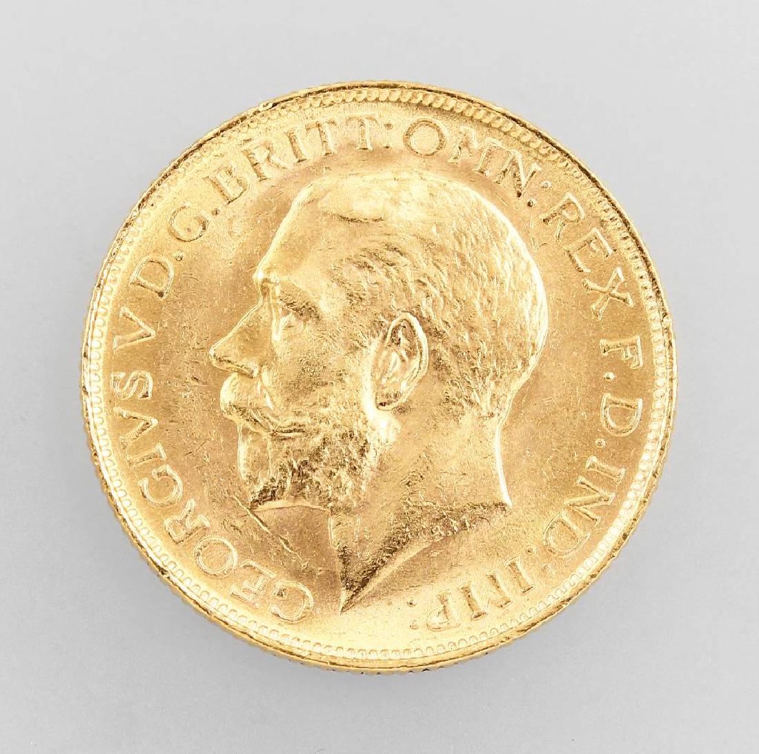 Gold coin, Sovereign, Great Britain, 1915 (1 of 2)