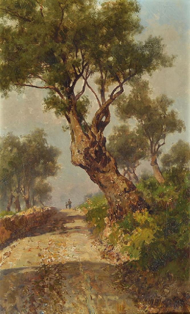 Francesco Lojacono, 1841-1915, two figures on a tree (1 of 2)