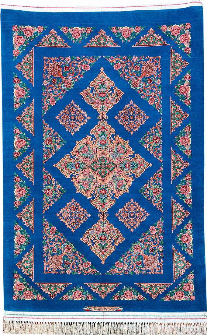 'Part-Silk' Isfahan Mehdiei '10 Kheft' Rug (Signed), (1 of 8)