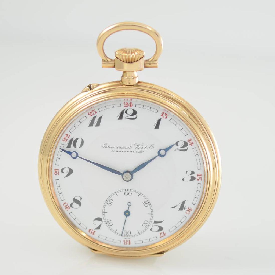 IWC open face 14k pink gold pocket watch (1 of 4)