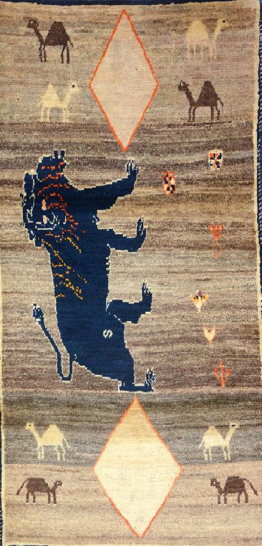 Gabbeh Rug,: Gabbeh Rug, Persia, circa 50 years old, wool/wool, approx. 196 x 97 cm, condition: 2- 3.*