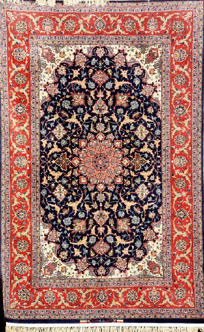 Part-Silk Isfahan-Davari Rug (Signed), (1 of 1)