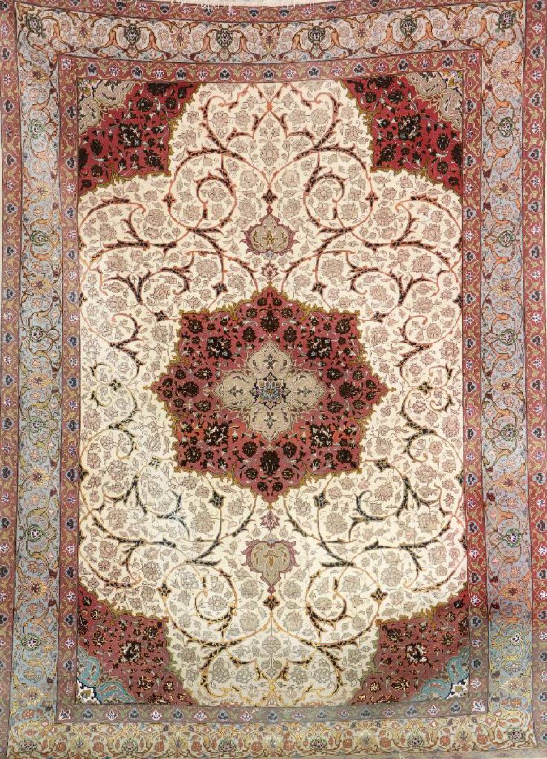 Tabriz 'S.Talebi' Carpet 'Part-Silk' (Signed) '60 RAJ', (1 of 1)