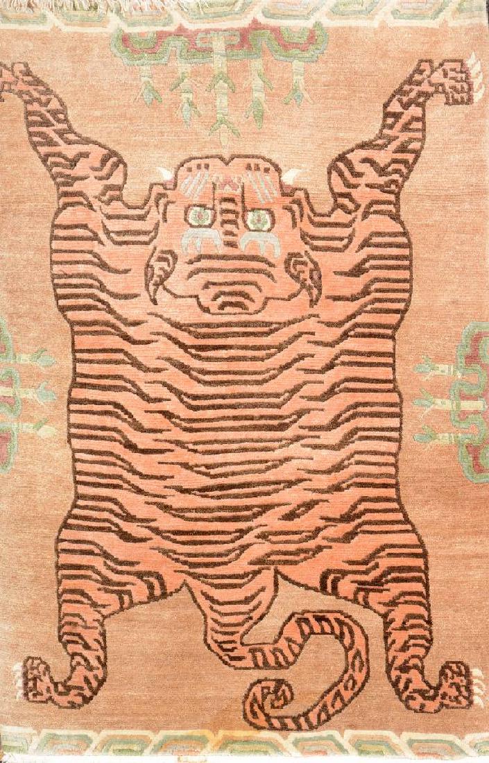 Tiger Rug,: Tiger Rug, Nepal, circa 30 years old, wool/cotton, approx. 182 x 124 cm, condition: 2 (good condition).*