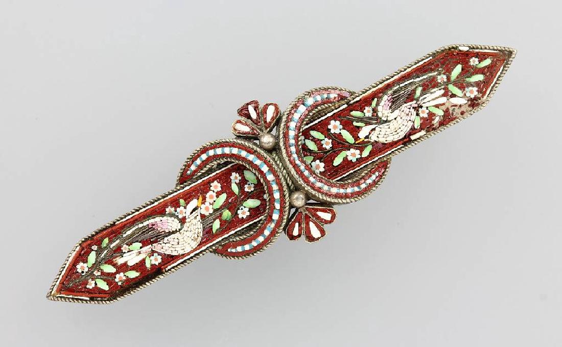Brooch with micro mosaic, Italy approx. 1890/1900 (1 of 1)