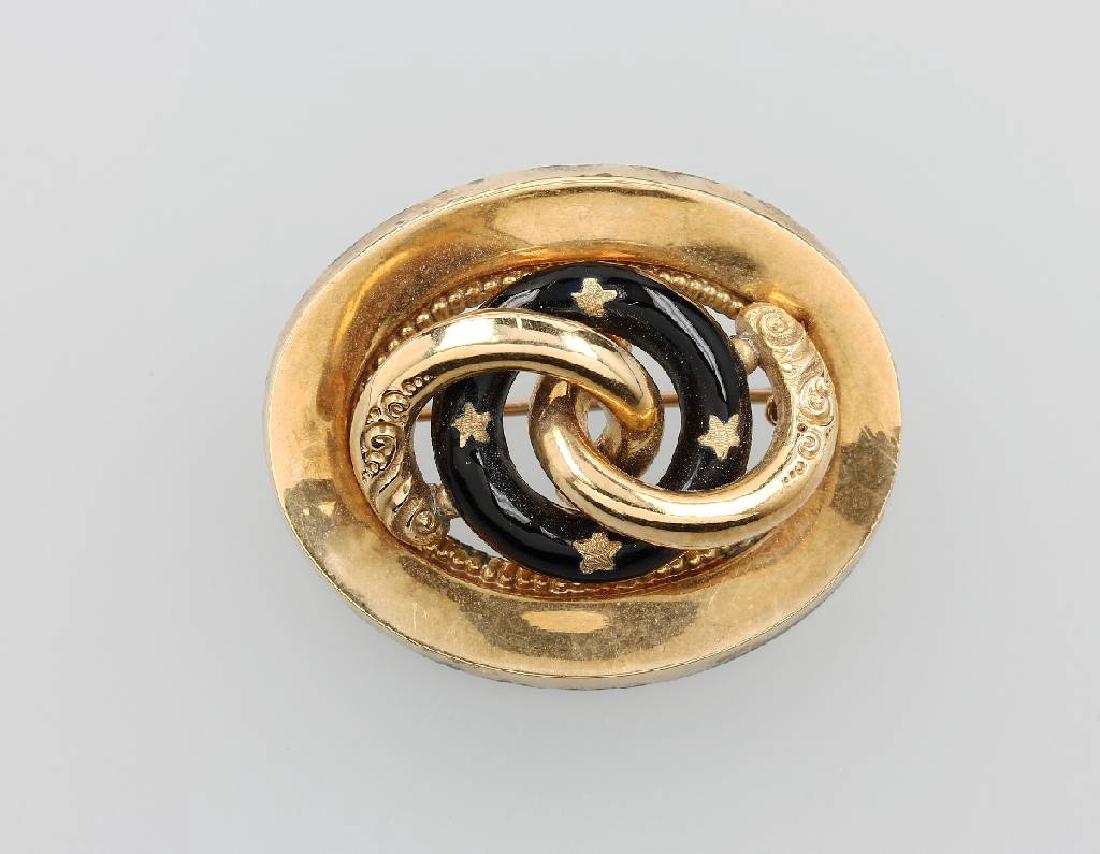 14 kt gold brooch, probably Vienna approx. 1840/50 (1 of 1)