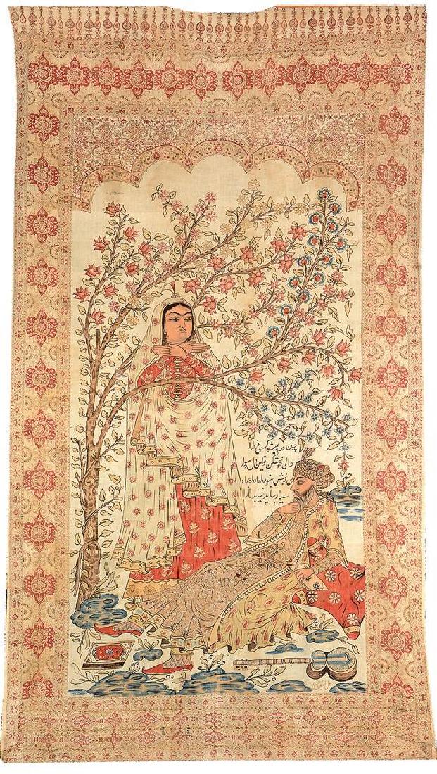 Isfahan-Qalamkar 'Hadji Al-Hosseini' Textile (Signed), (1 of 10)