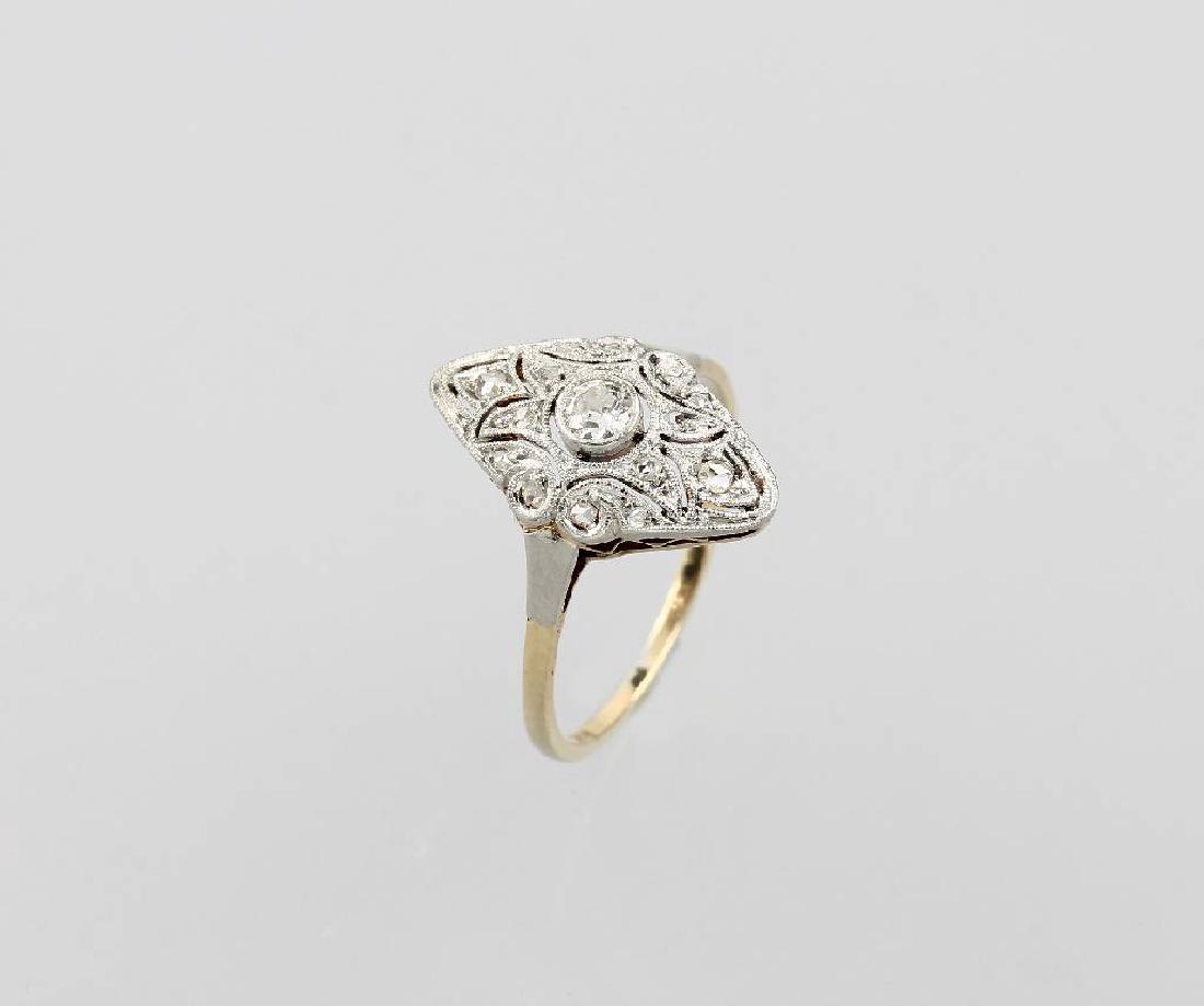 Art-Deco-Ring with diamonds, german approx. 1920s (1 of 1)
