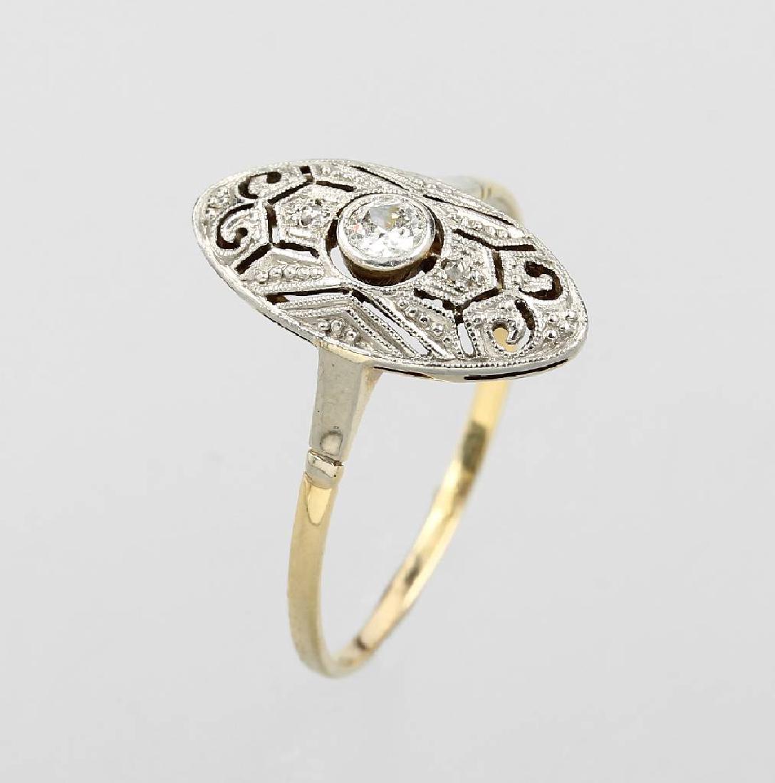 14 kt gold Art-Deco ring with diamonds, approx. 1925 (1 of 1)