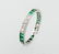 Platinum ring with emeralds and diamonds, approx. 1930s