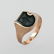 8 kt gold signet ring with jasper, approx. 1900s