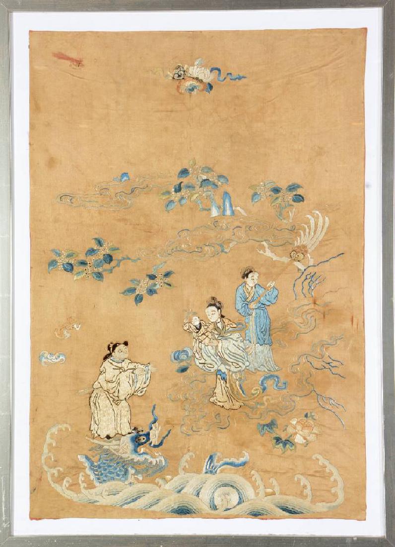 Chinese Silk 'Embroidery' (Qing Dynasty), (1 of 1)