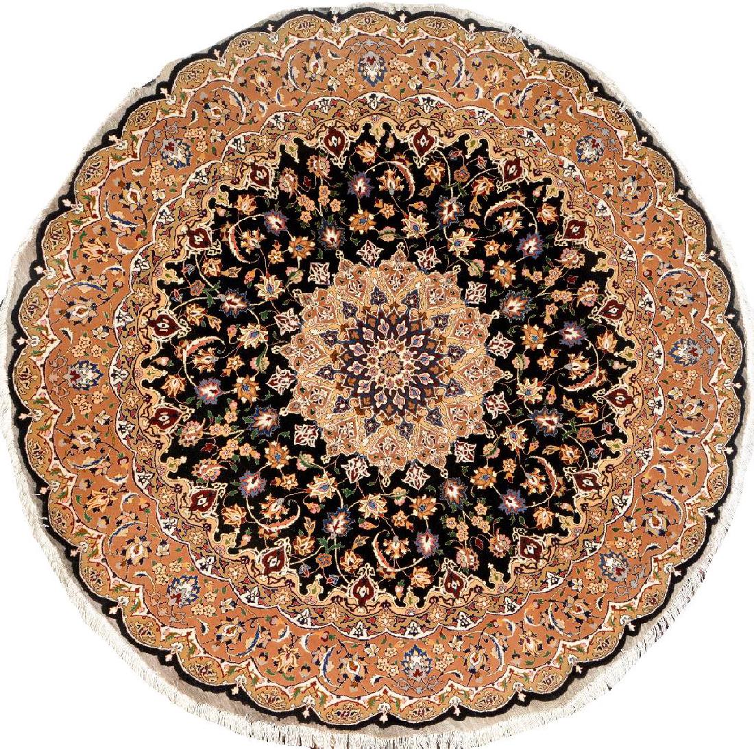 'Part-Silk' Tabriz 'Round Rug', (1 of 1)