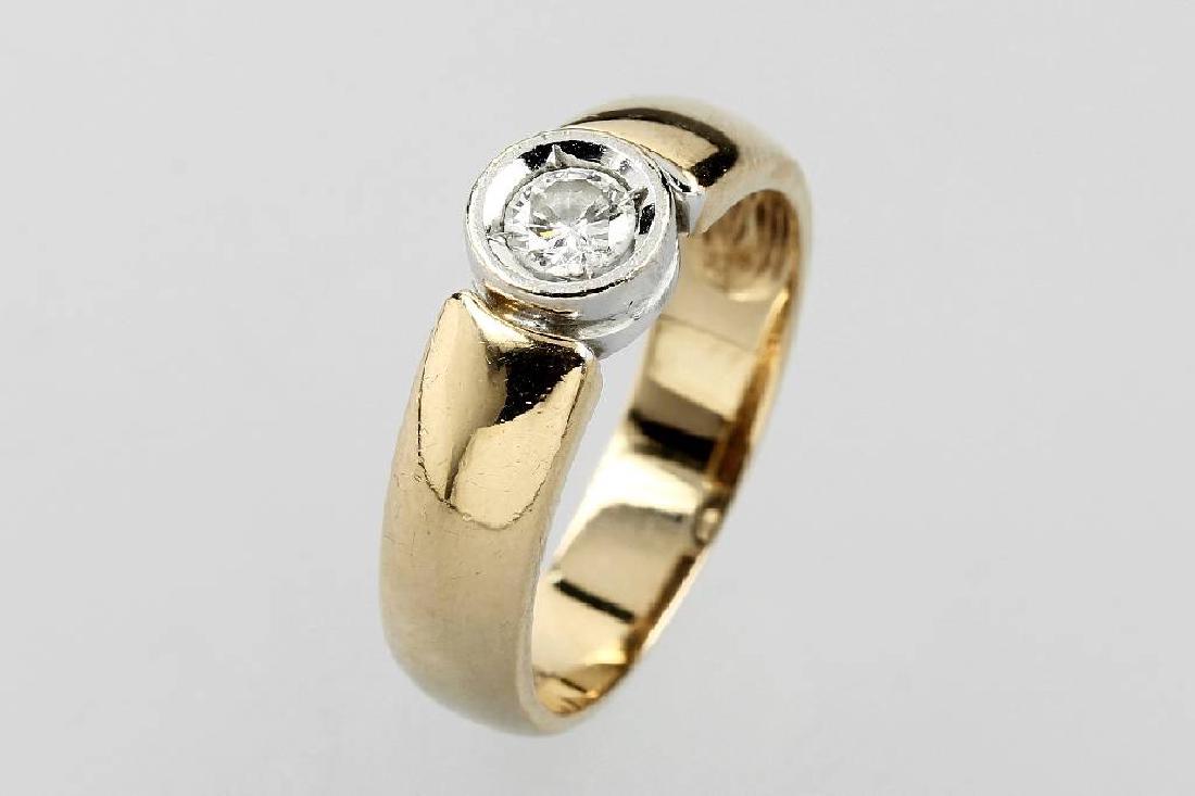 14 kt gold ring with brilliant (1 of 1)