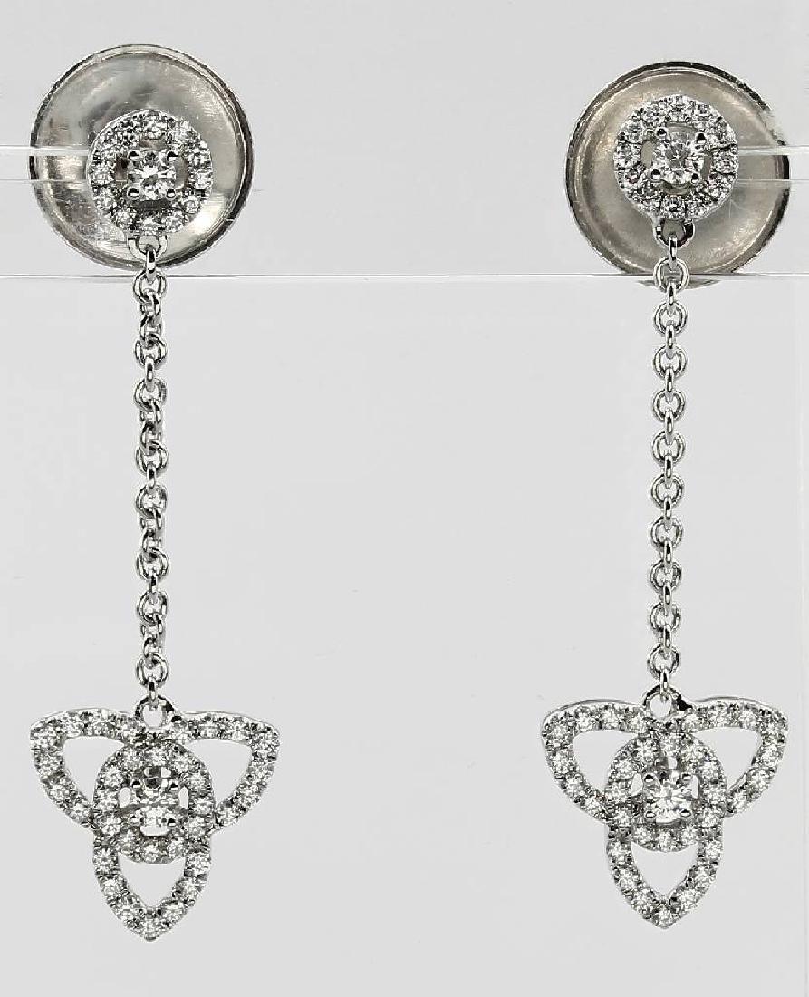 Pair of 18 kt gold earrings with brilliants (1 of 1)