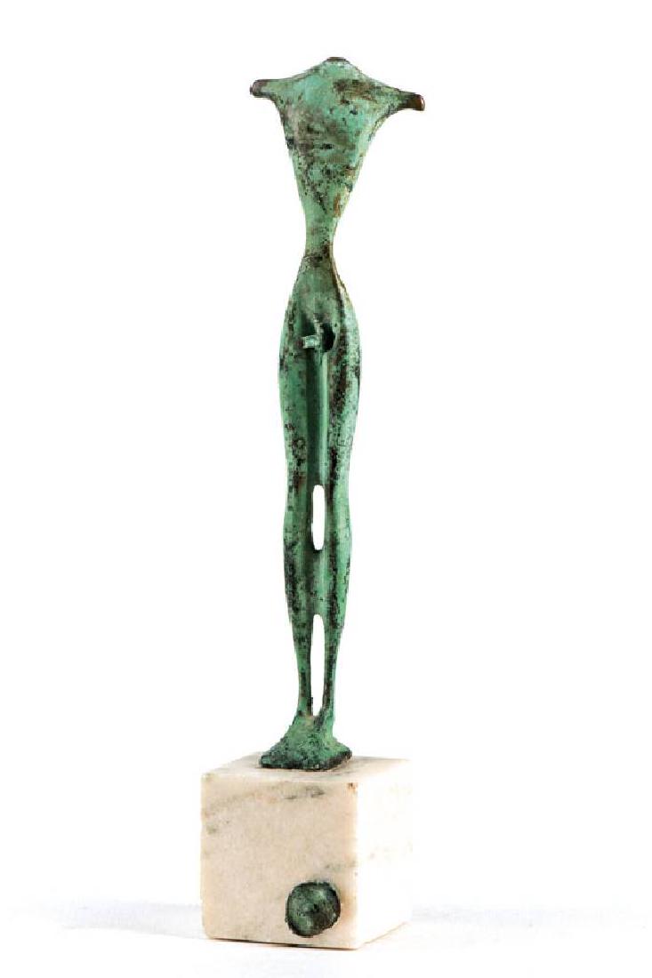 Laszlo Taubert, born 1966, abstract male nude, bronze: Laszlo Taubert, born 1966, abstract male nude, bronze sculpture on marble base, signed with finger print, unique, from 1994/ 1995, provenance: artist´s studio, founder: Janos Meszlenye, Budapest, H.