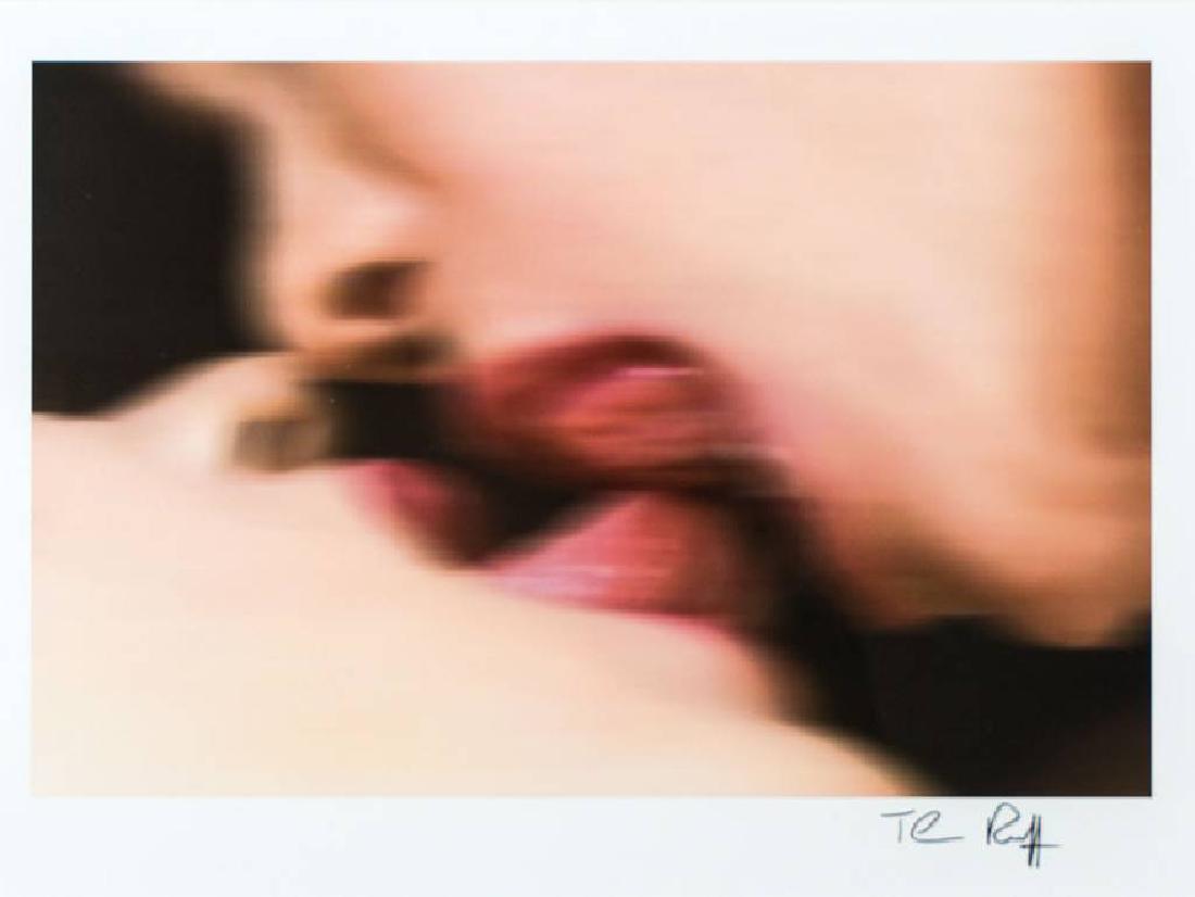 Thomas Ruff, born 1958, nudes ez 14, offset- lithograph: Thomas Ruff, born 1958, nudes ez 14, offset- lithograph on board, hand signed, sheet size 40x55 cm, framed under glass, total 53x63 cm *****************************************************************