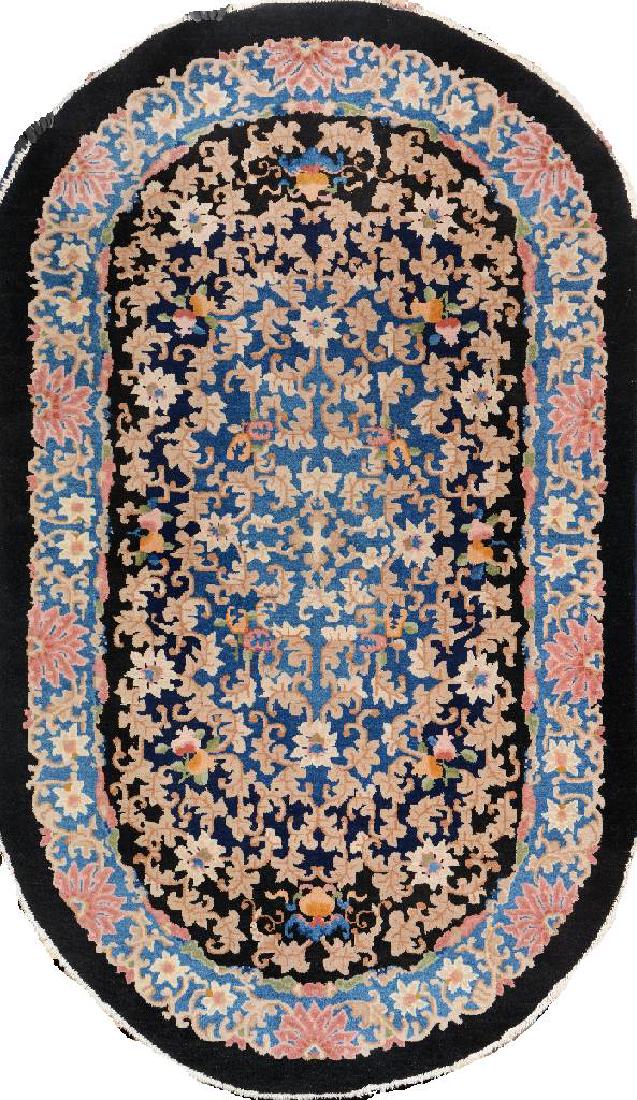 Unusual Beijing 'Oval Rug', (1 of 1)