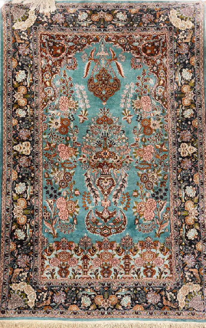 Silk Kashmir Rug, (1 of 1)
