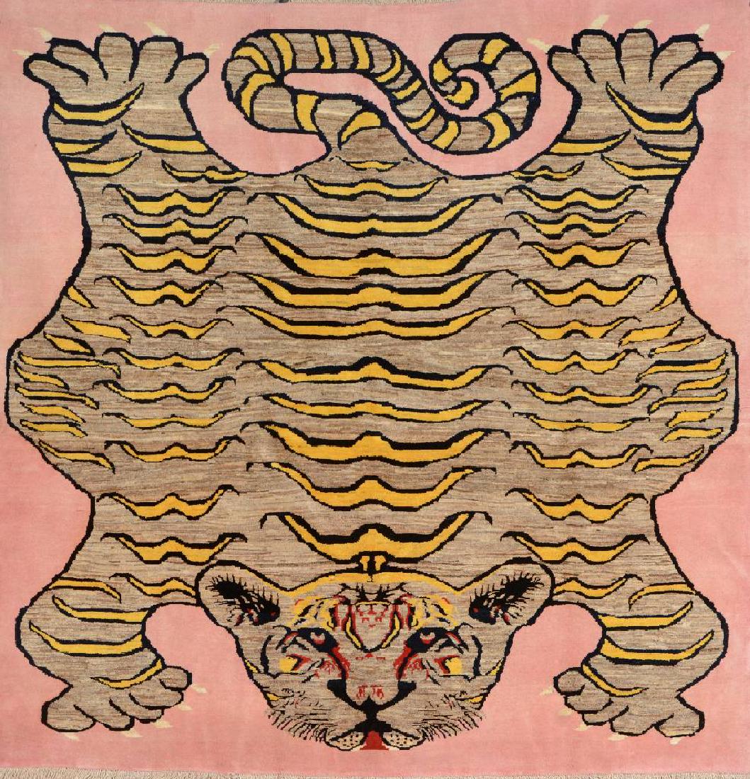 Unusual Bijar 'Square Rug' (Tiger Motif), (1 of 1)
