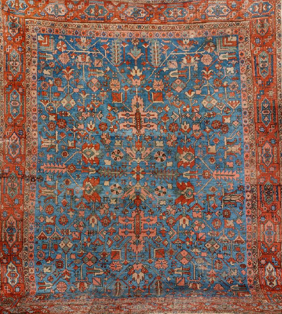 Unusual Blue Ground Heriz Carpet, (1 of 1)