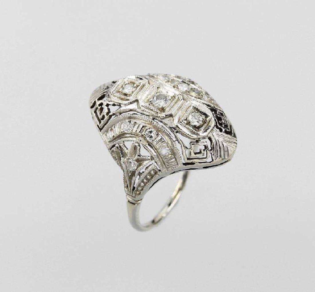 14 kt gold Art-Deco-Ring with diamonds (1 of 1)