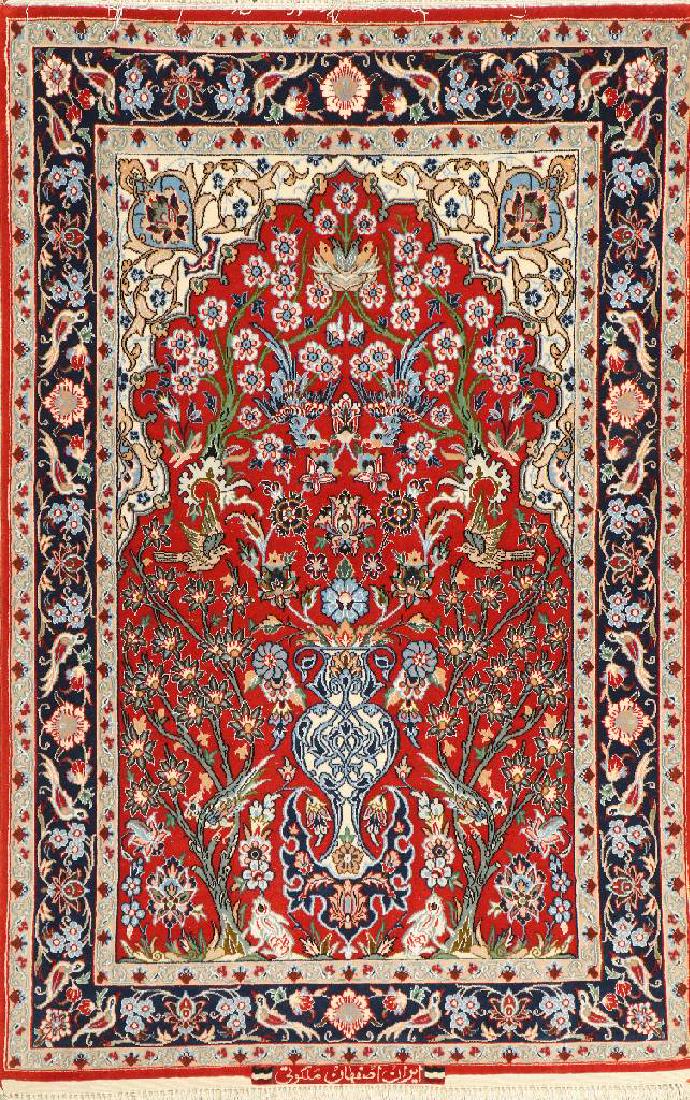 Fine Isfahan 'Malakuti' Rug 'Part-Silk' (Signed), (1 of 1)