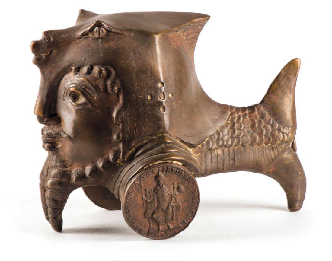 Gernot Rumpf, born 1941, fish father, bronze sculpture (1 of 1)