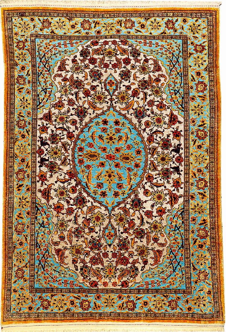 Exceptionally Fine Silk & Metal-Threaded 'Souf' Hereke (1 of 10)