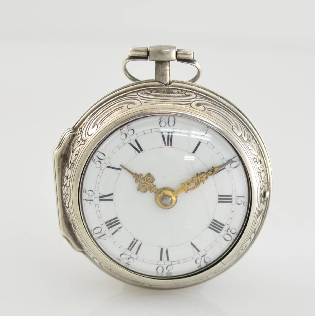 ROBT. DOLPHIN London repoussé verge pocket watch (1 of 7)