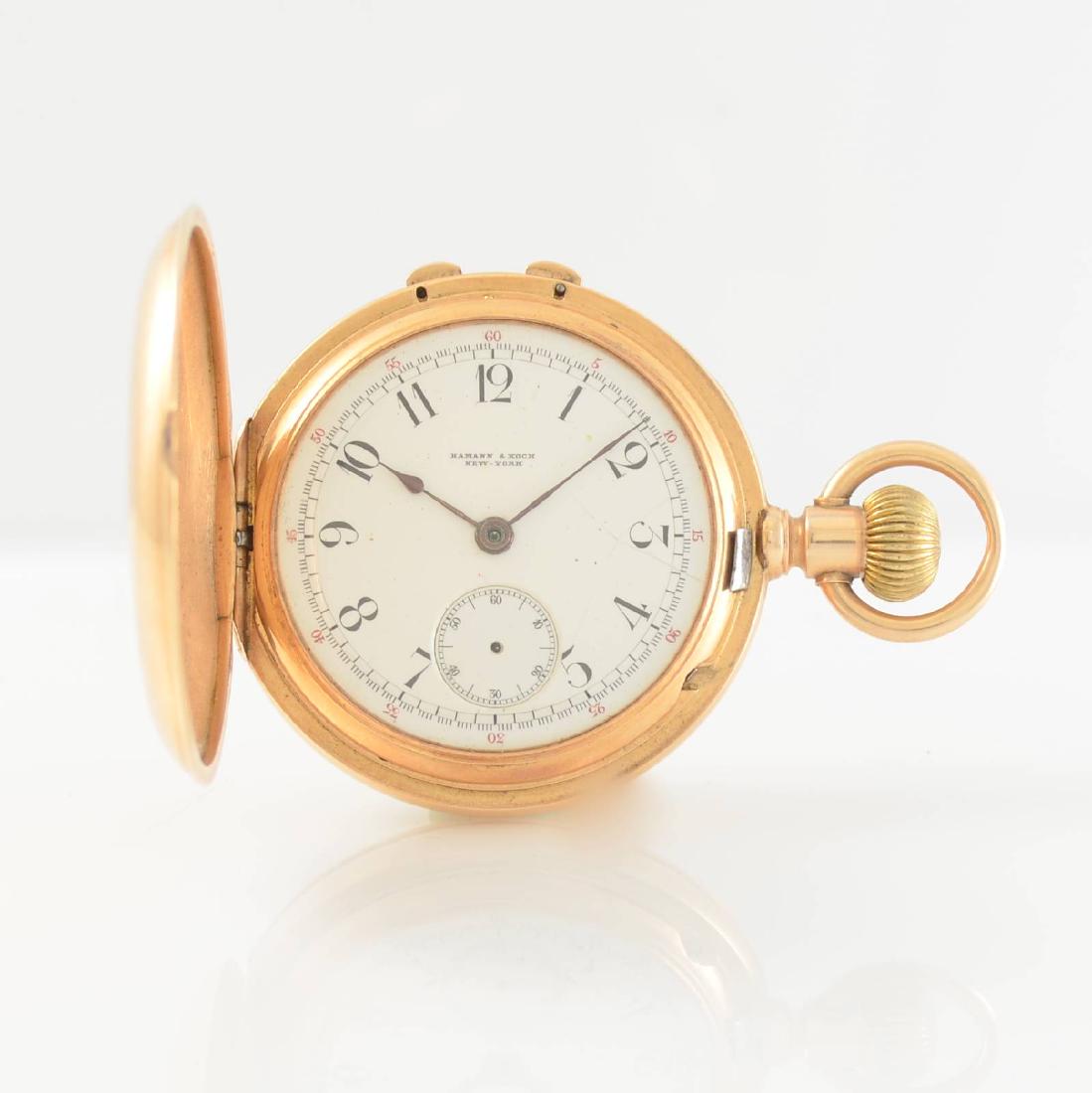 HAMANN & KOCH New York 14k pink gold hunting cased (1 of 7)