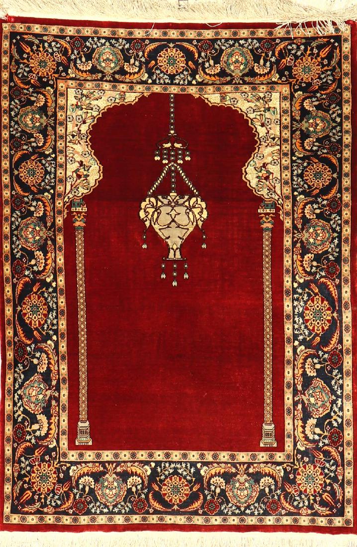Silk & Metal-Thread Hereke Rug, (1 of 1)
