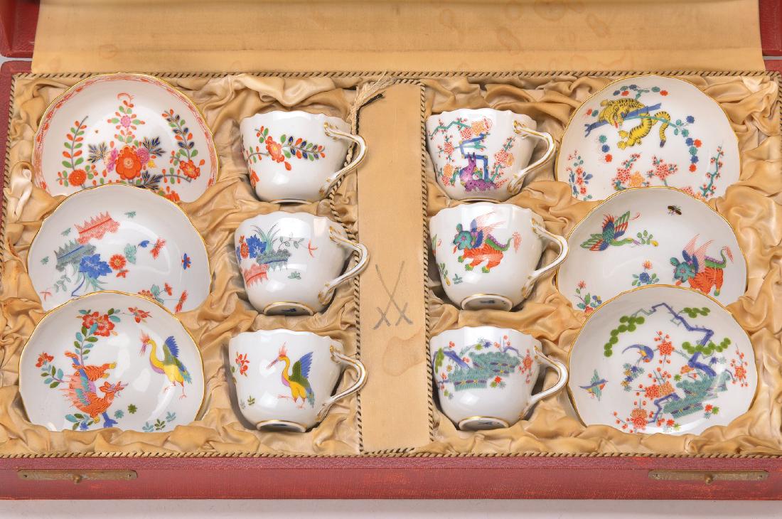 6 Mocha sets, Meissen (1 of 1)