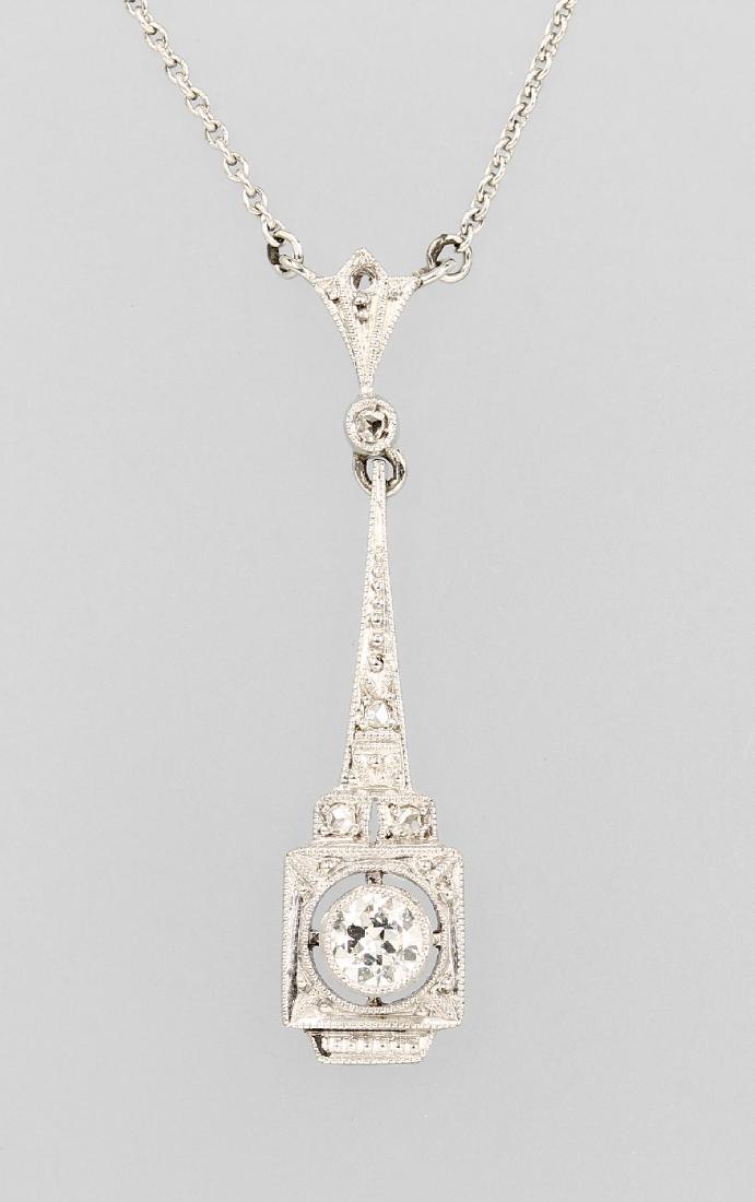 14 kt gold Art-Deco necklace with diamonds (1 of 1)