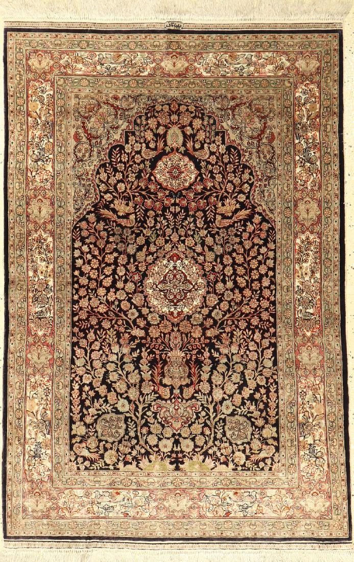 Fine Chinese Silk & Metal-Thread Hereke Rug, (1 of 1)