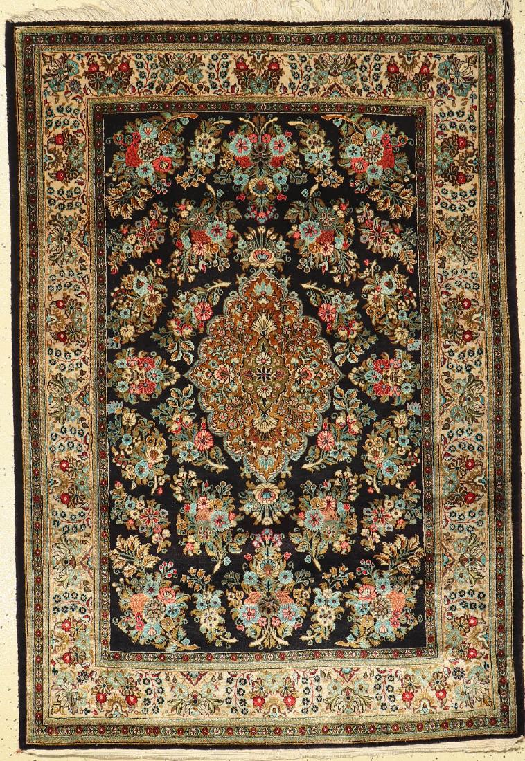 Silk Qum Rug, (1 of 1)