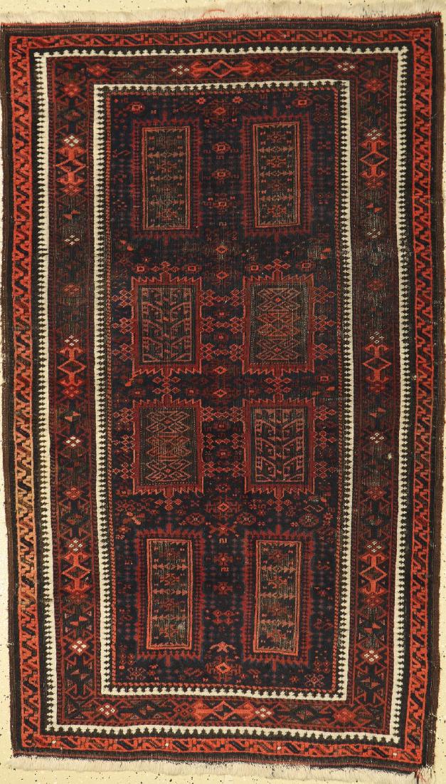 Baluch Rug,: Baluch Rug, Persia, circa 1920, wool/wool, approx. 180 x 108 cm, condition: 3 -4 (traces of age/use). Summer-Auction (160 Lots): Antique, old and decorative rugs & carpets. Please ask for condition-re