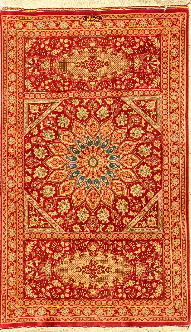 Fine Silk Qum 'Khaleghi' Rug (Signed), (1 of 1)