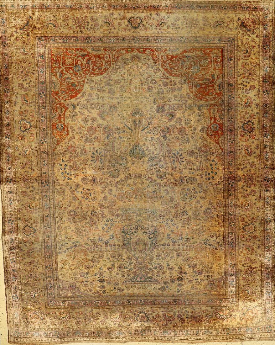 Silk Kashan 'Mohtascham' Carpet, (1 of 1)