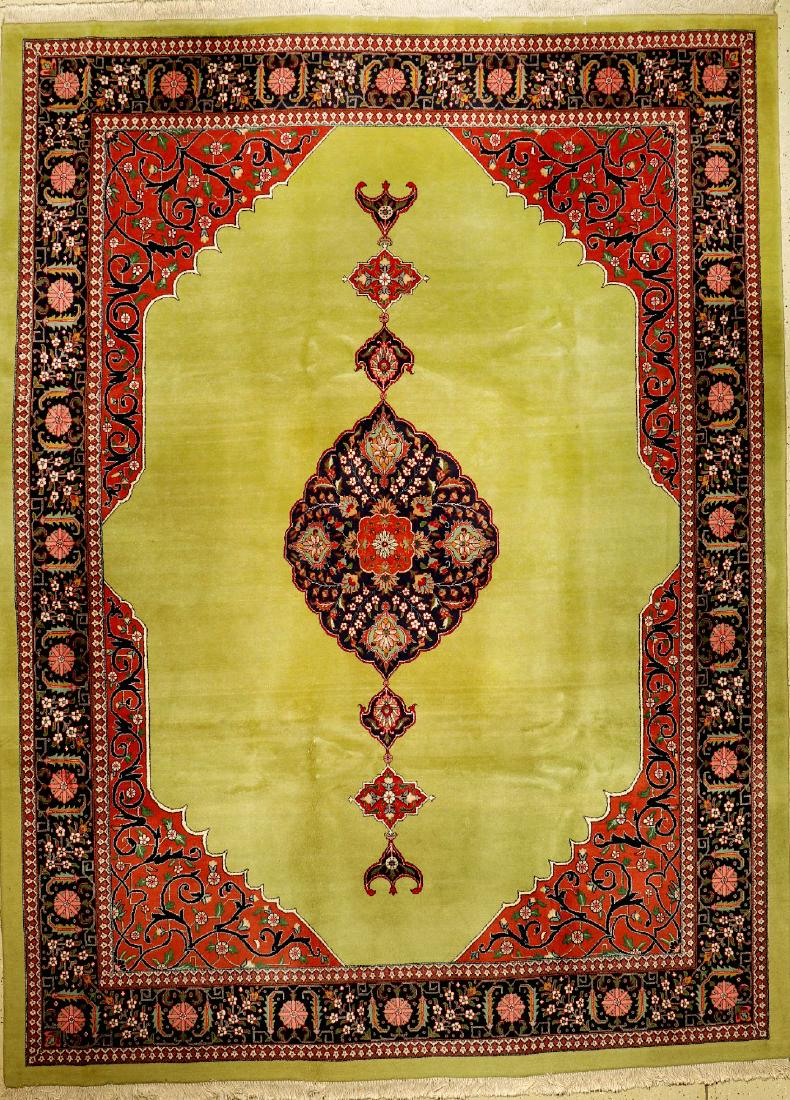 Rare Green Tabriz Carpet, (1 of 1)