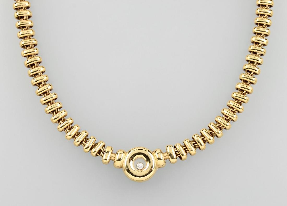 18 kt gold CHOPARD necklace with brilliant (1 of 1)