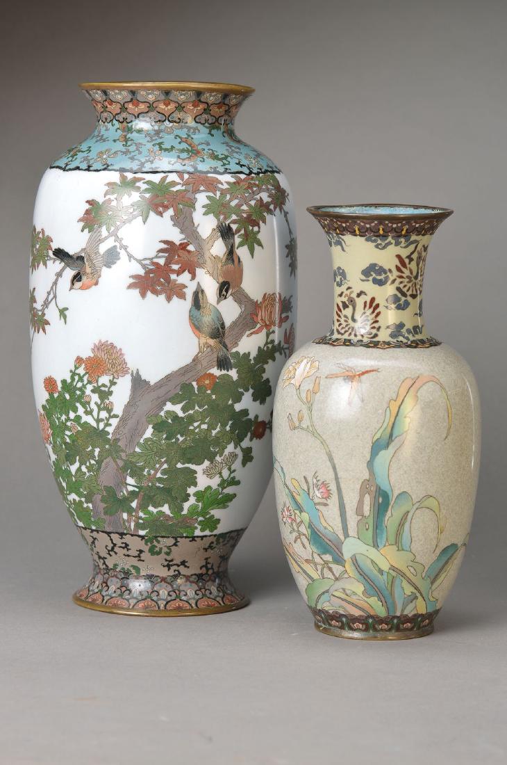 two vases, Japan, around 1900, enamel work: 1 with (1 of 1)